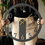Wallity Mood Metal Wall Clock - APS114 - Negro y dorado